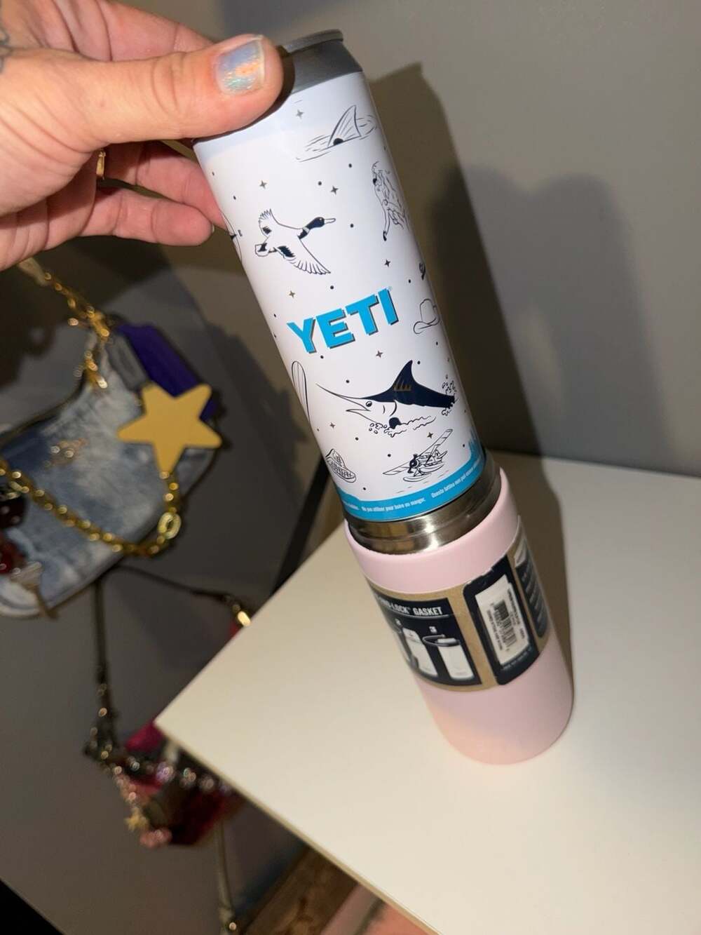 YETI Rambler Slim Can Insulator for 12 oz Slim Cans, Pink - Picture 3 of 3